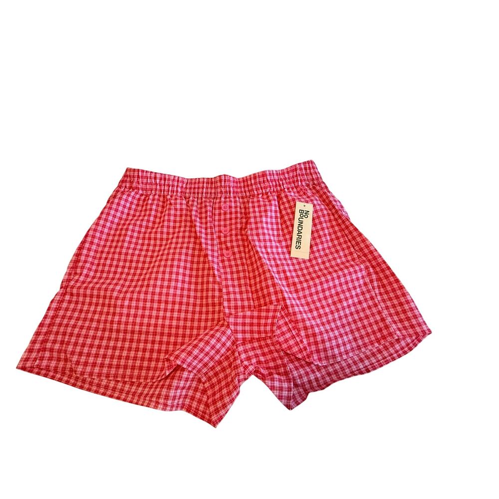 No Boundaries Game Day Gingham Shorts NWT, Size M (8-10)